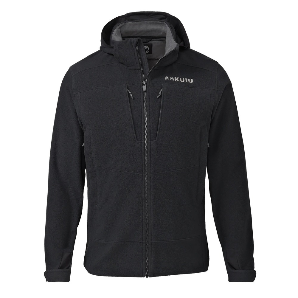 KUIU Proximity LT Hooded Insulated Jacket Mens 2XL Black Windproof Pocket Fleece
